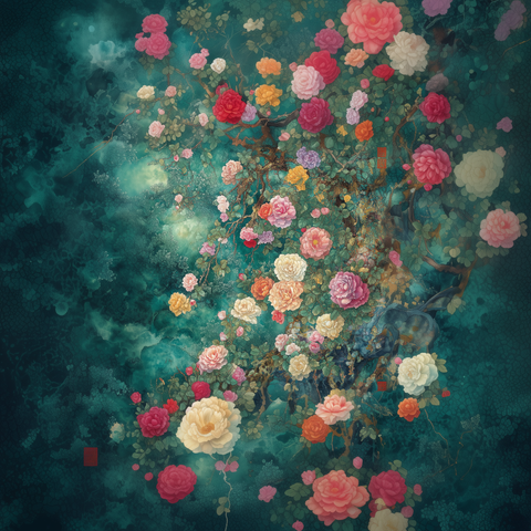 Elven Rose Tapestry Grimbaskal